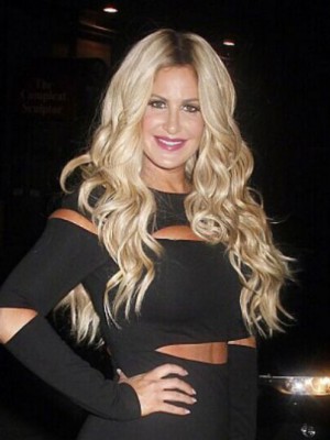 Kim Zolciak Zauberhaft Wellig Mono Top Kunsthaar Perücke