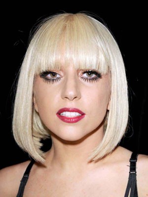 Lady Gaga Neu Stil Gerade Kappenlos Synthetische Perücke