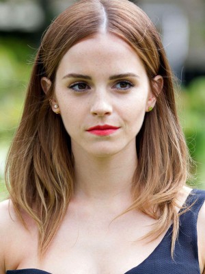 Emma Watson Wunderbar Gerade Spitzefront Echthaar Perücke