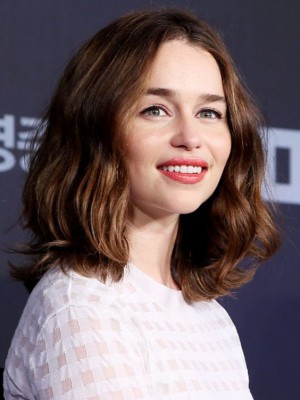 Emilia Clarke Schön Wellig Spitzefront Echthaar Perücke