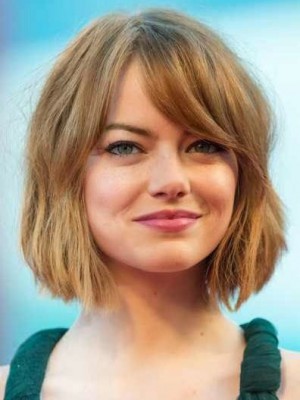 Emma Stone Fantastisch Remy Echthaar Gerade Kappenlos Perücke