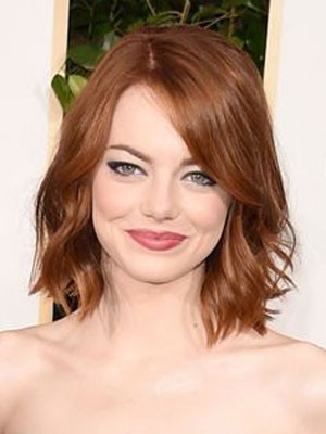 Emma Stone Wunderschöne Wellige Spitzefront Synthetische Perücke