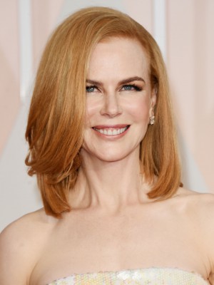 Nicole Kidman Sympathisch Gerade Spitzefront Synthetische Perücke